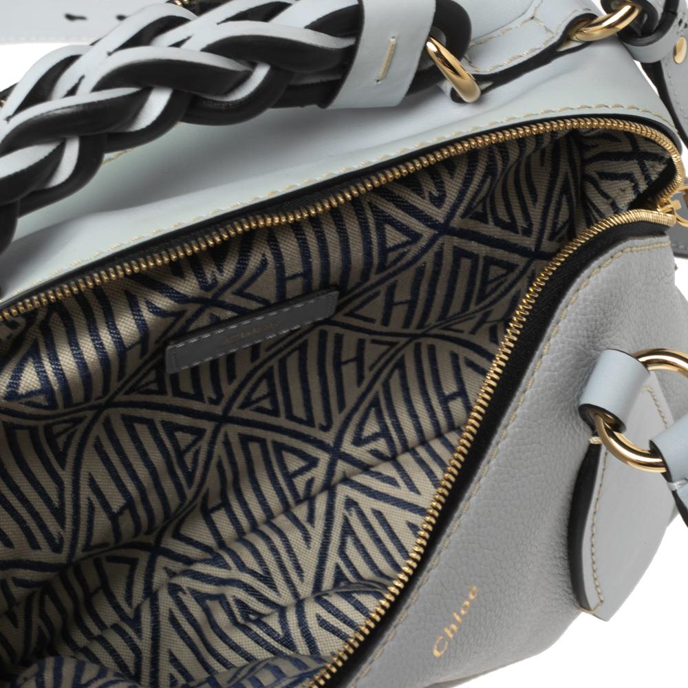 Chloe petite sac à bandoulière Daria en cuir bleu clair 5