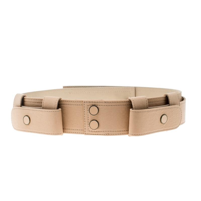 Chloe Light Brown Fabric Waist Belt 83 CM