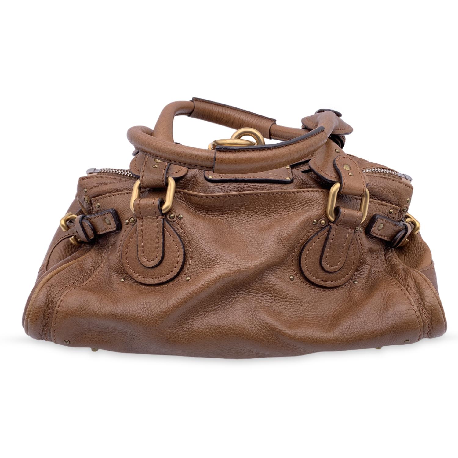 Chloe Light Brown Leather Paddington Tote Bag Satchel Handbag In Excellent Condition In Rome, Rome