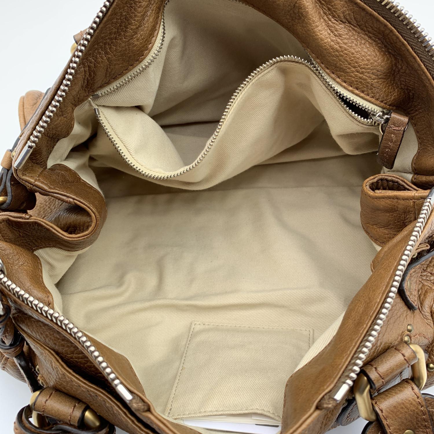 Chloe Light Brown Leather Paddington Tote Bag Satchel Handbag 1