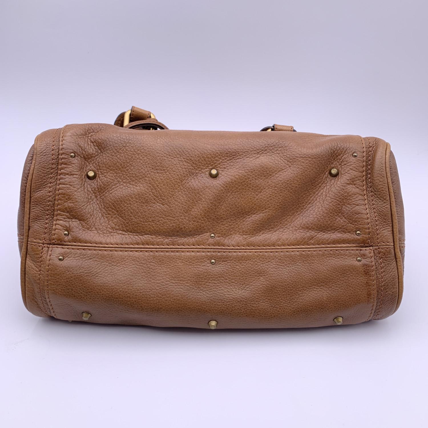 Chloe Light Brown Leather Paddington Tote Bag Satchel Handbag 2
