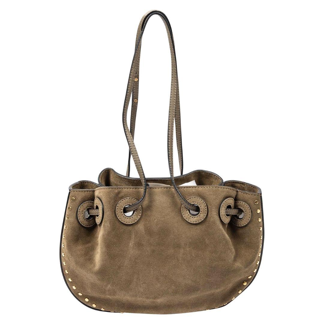 Chloé Light Brown Small Studded Bucket Shoulder Bag In Excellent Condition For Sale In Atlanta, GA