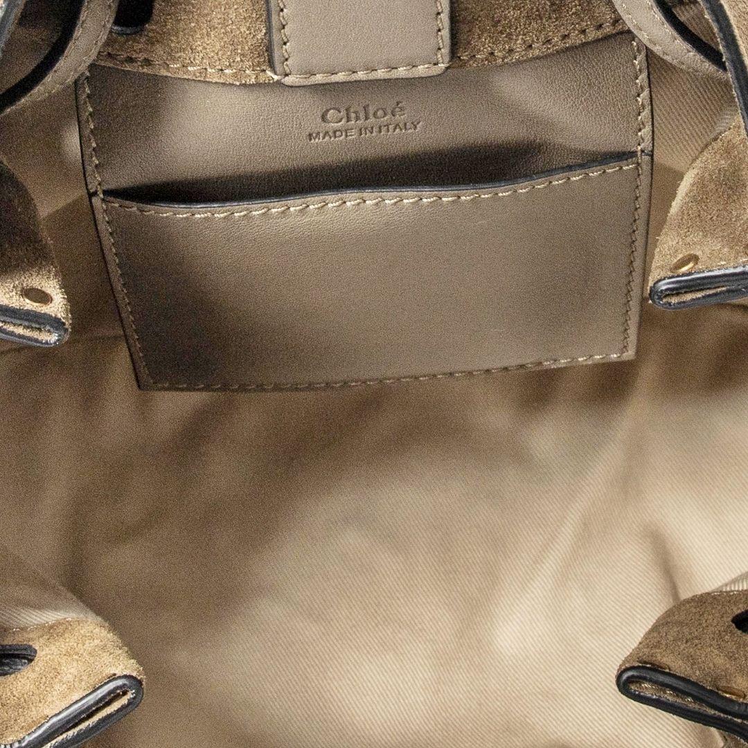 Chloé Light Brown Small Studded Bucket Shoulder Bag For Sale 1