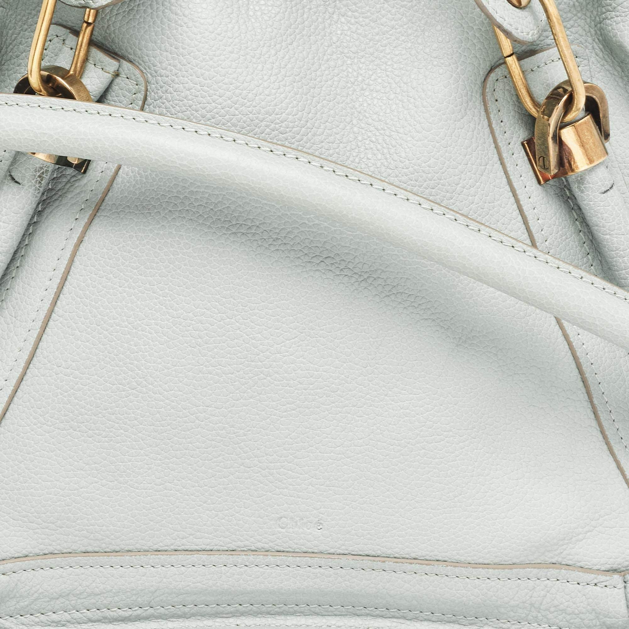 Women's Chloe Light Green Leather Medium Paraty Bag