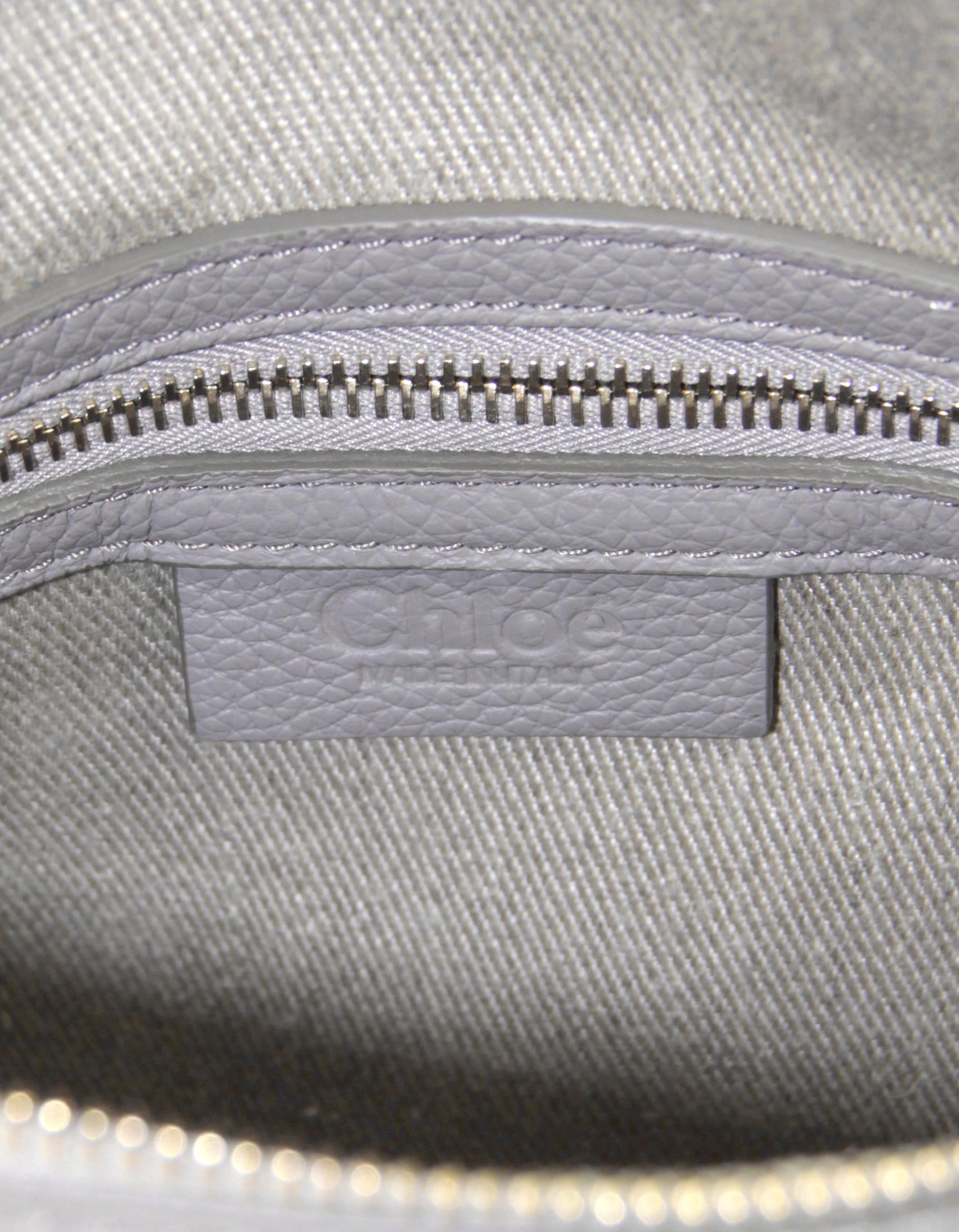 Gray Chloe LIKE NEW Cashmere Grey Leather Small Marcie Satchel Crossbody Bag