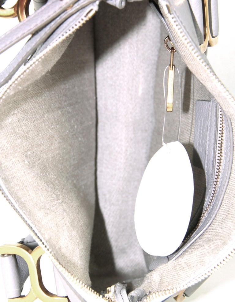Chloe Marcie Mini Round Calfskin Leather Crossbody Bag Cashmere Grey