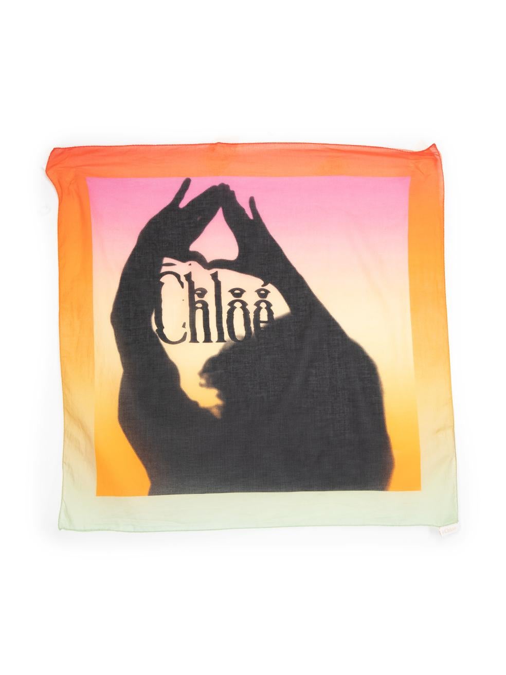 Chloé Logo Silhouette Schal (Pink)