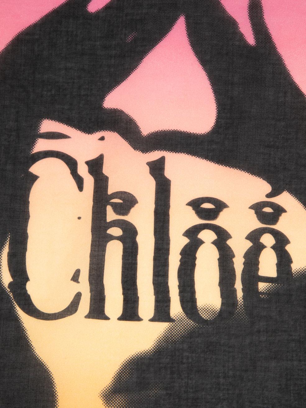 Chloé Logo Silhouette Schal im Zustand „Gut“ in London, GB