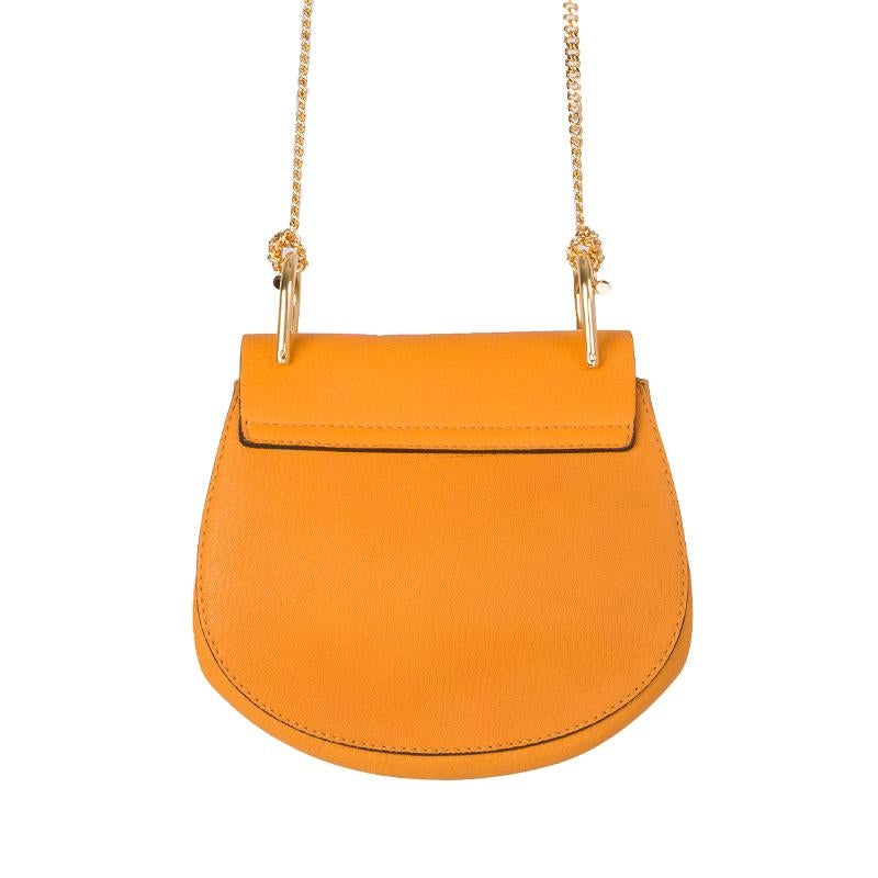 Yellow CHLOE mango yellow leather DREW MINI Shoulder Bag