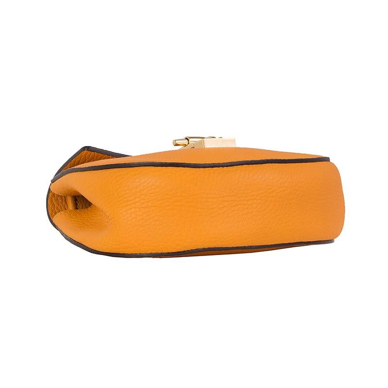 Women's CHLOE mango yellow leather DREW MINI Shoulder Bag
