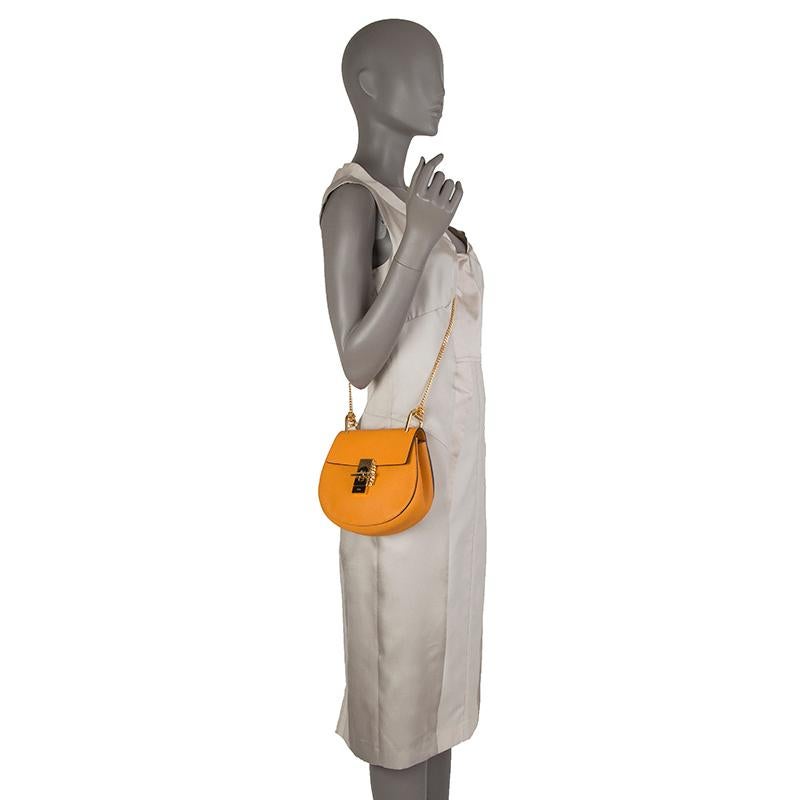 CHLOE mango yellow leather DREW MINI Shoulder Bag 3