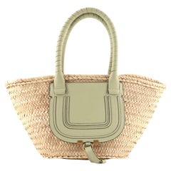 Die Korbtasche von Marcie aus Raffia und Leder
