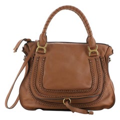 Chloe Marcie Braided Satchel Leather Large