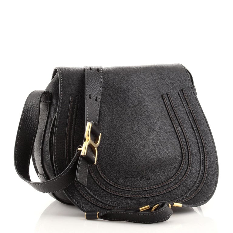 Black Chloe Marcie Crossbody Bag Leather Medium For Sale