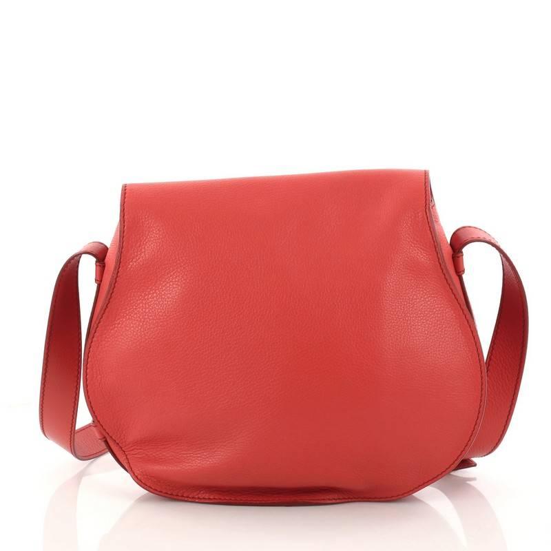 Red Chloe Marcie Crossbody Bag Leather Medium