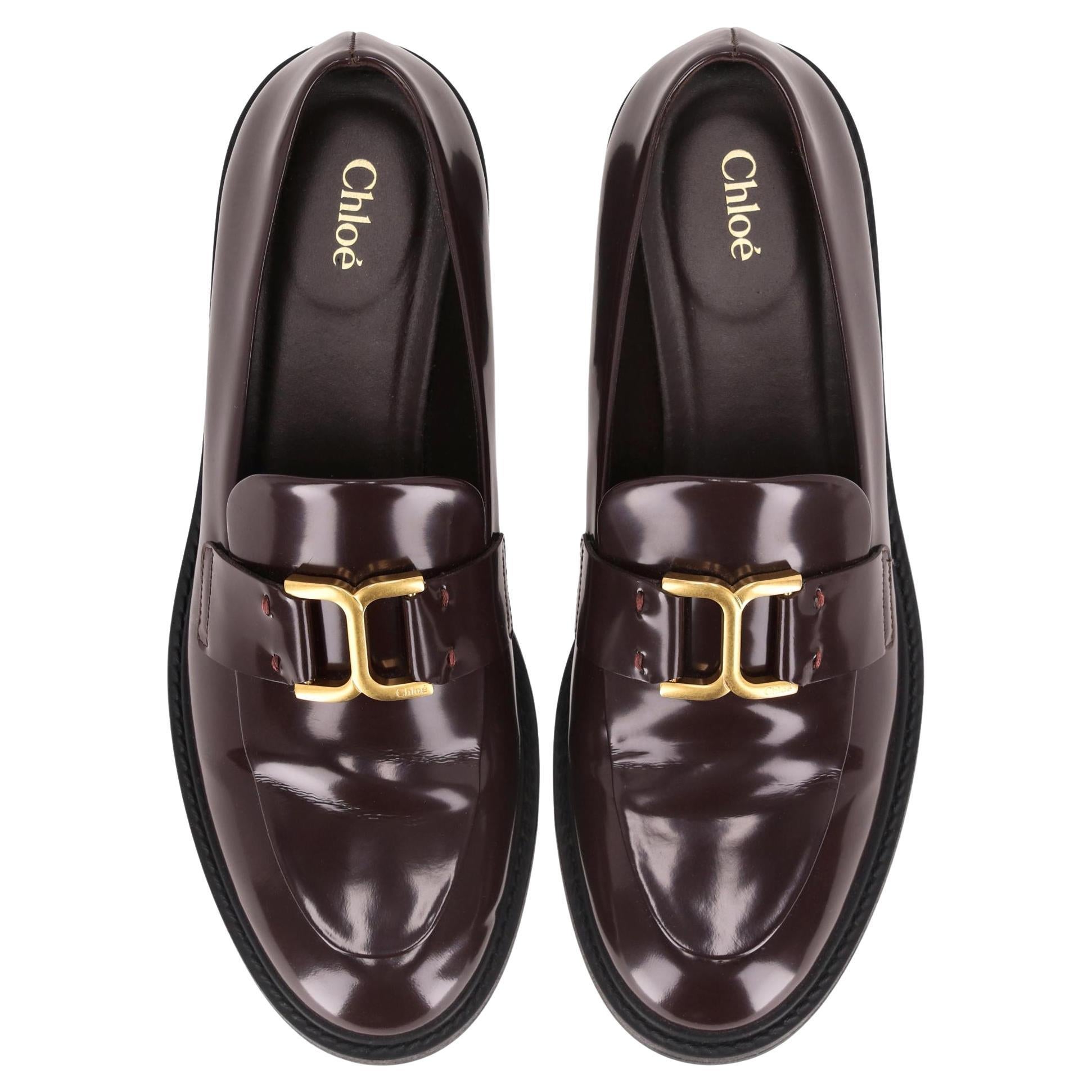 Chloe Marcie Loafers aus glänzendem Leder