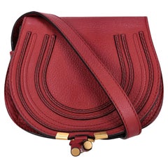 Chloe Marcie Leather Saddle Small Crossbody Bag