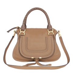 Chloe Marcie Medium Tote Shoulder Bag Taupe