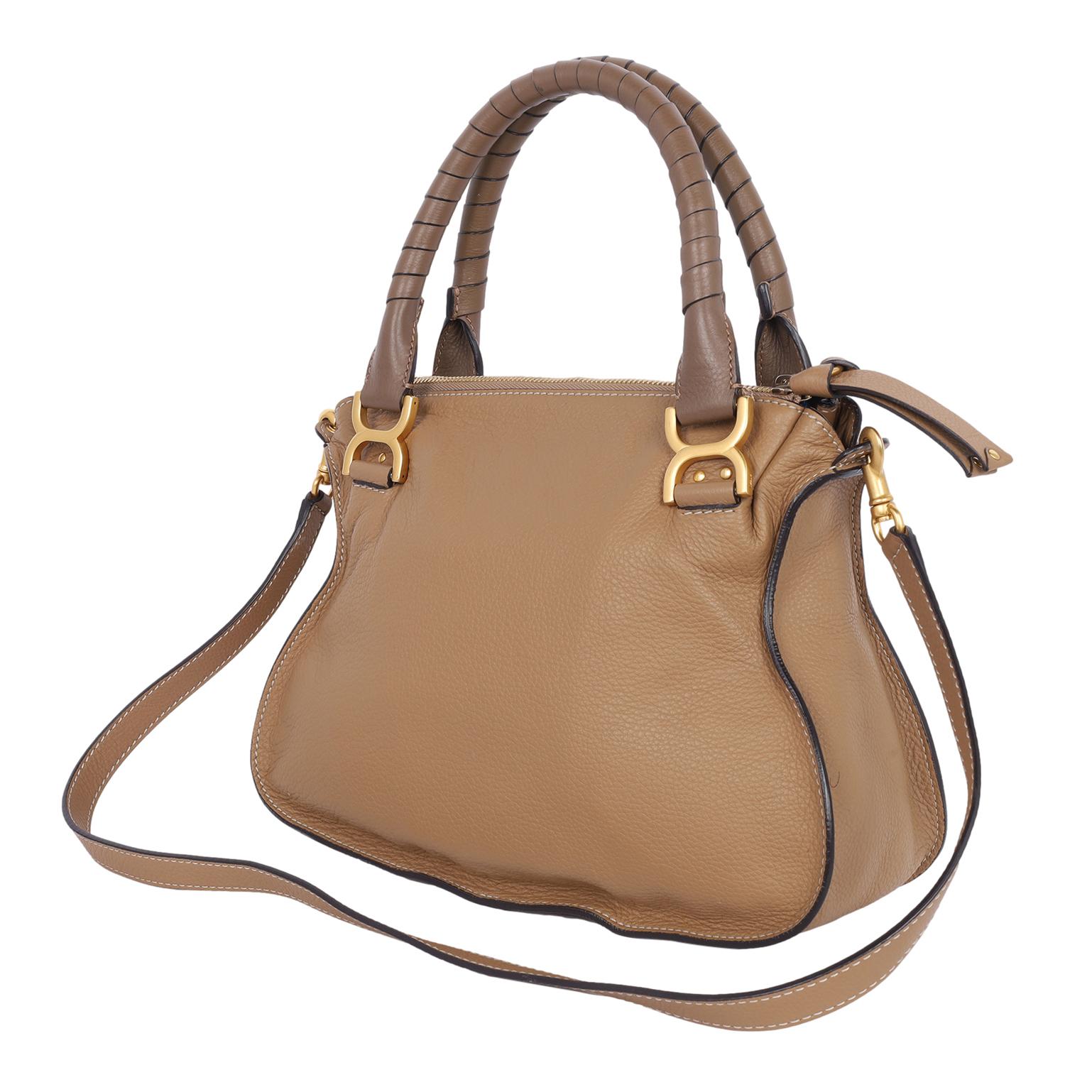 Chloe Marcie Medium Tote Umhängetasche in Taupe 3