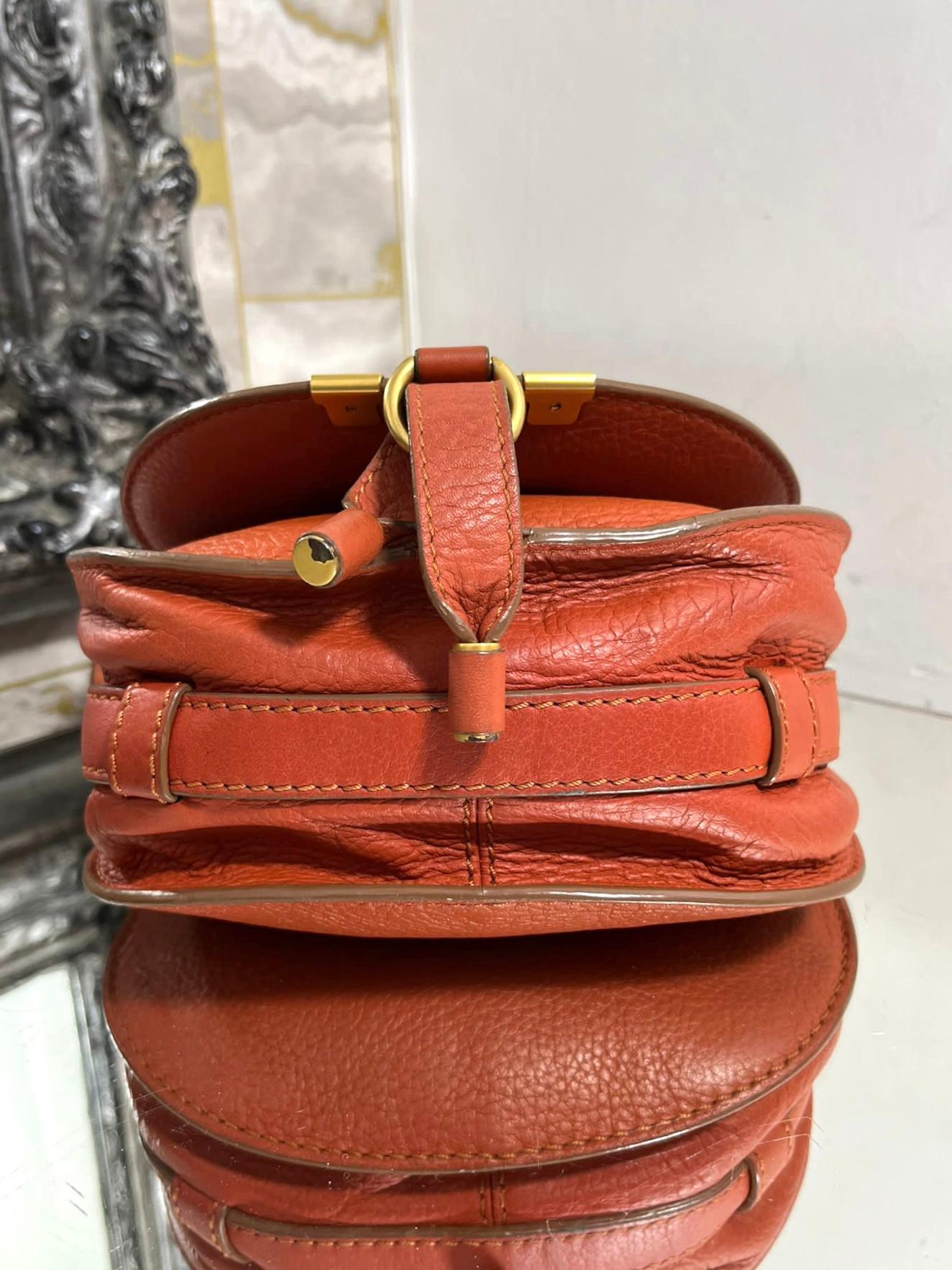 Chloe Marcie Round Leather  Saddle Bag In Good Condition In London, GB