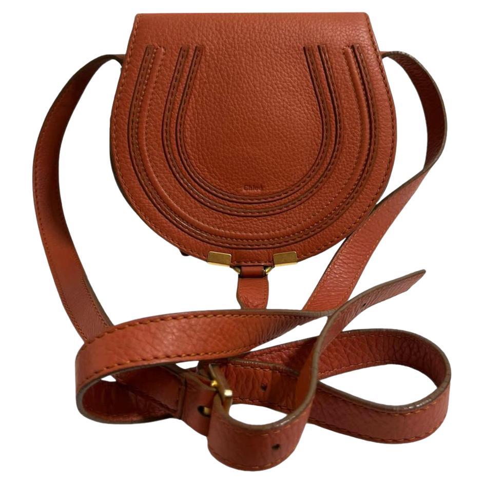 Chloe Marcie Round Leather  Saddle Bag