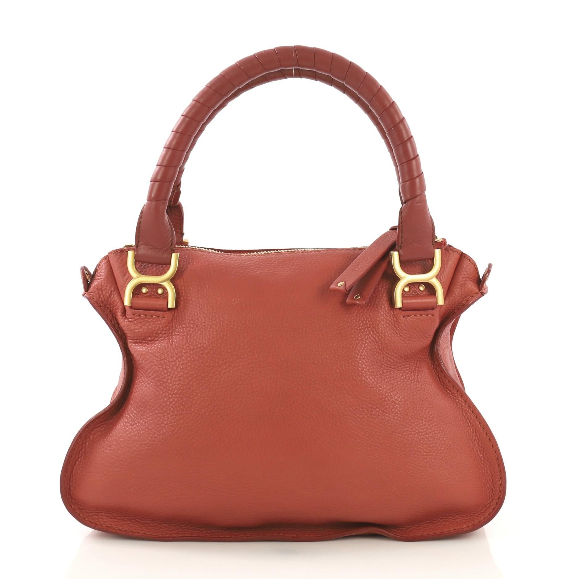 Brown Chloe Marcie Satchel Leather Medium