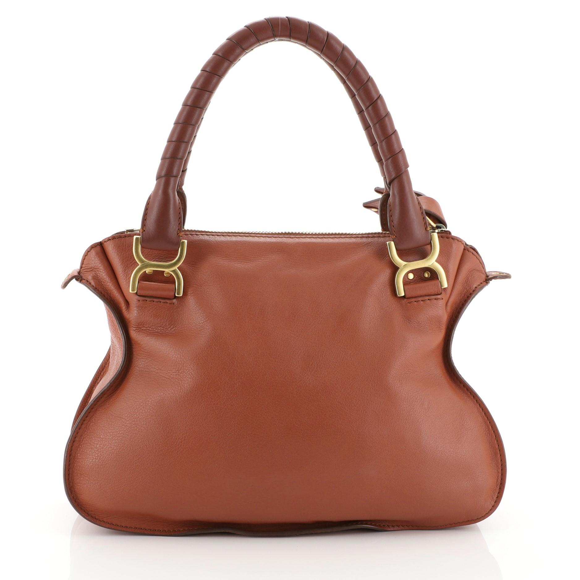Chloe Marcie Satchel Leather Medium In Excellent Condition In NY, NY