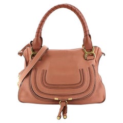 CHLOE Calfskin Medium Marcie Round Crossbody Bag Nut 1297674