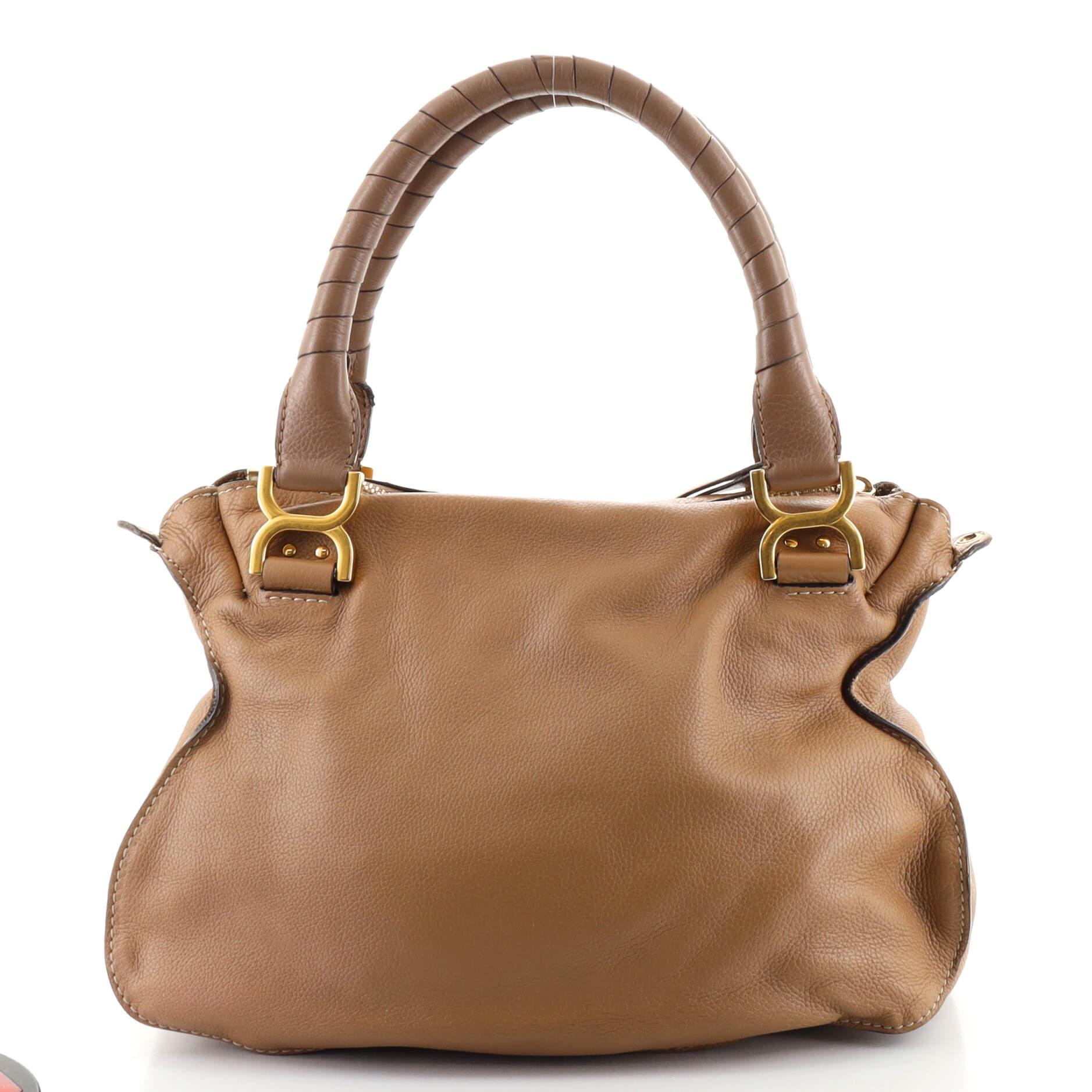 Chloe Marcie Satchel Leather Small In Fair Condition In NY, NY