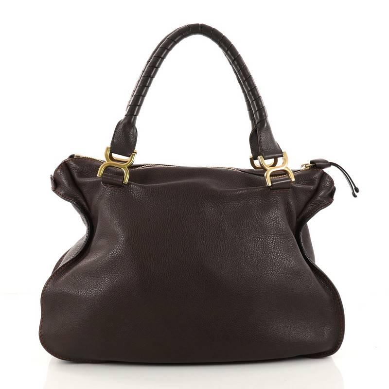 Chloe Marcie Shoulder Bag Leather Large In Good Condition In NY, NY