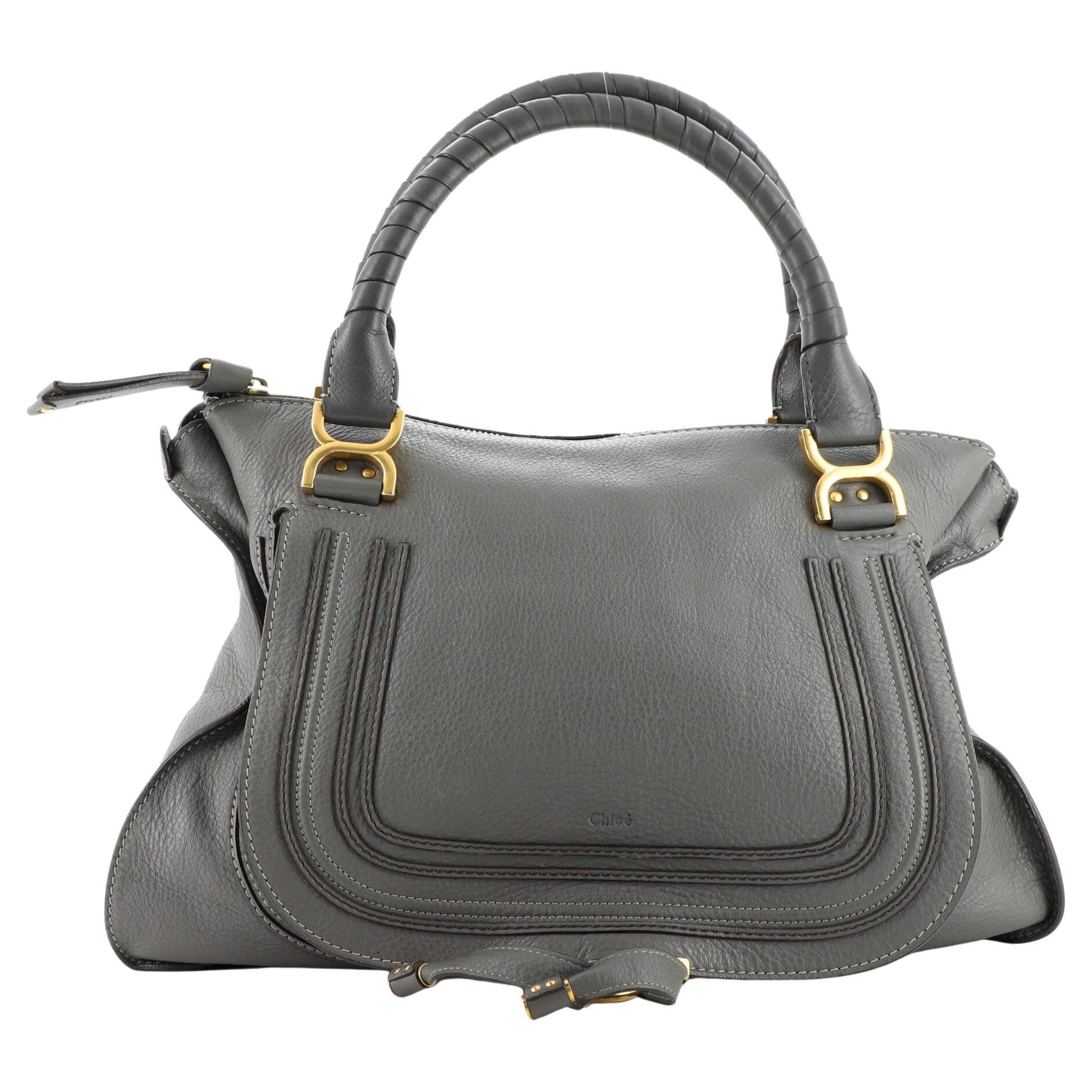Chloé Logo Eclipse Boston 867213 Taupe/Brown Patent Leather Shoulder ...
