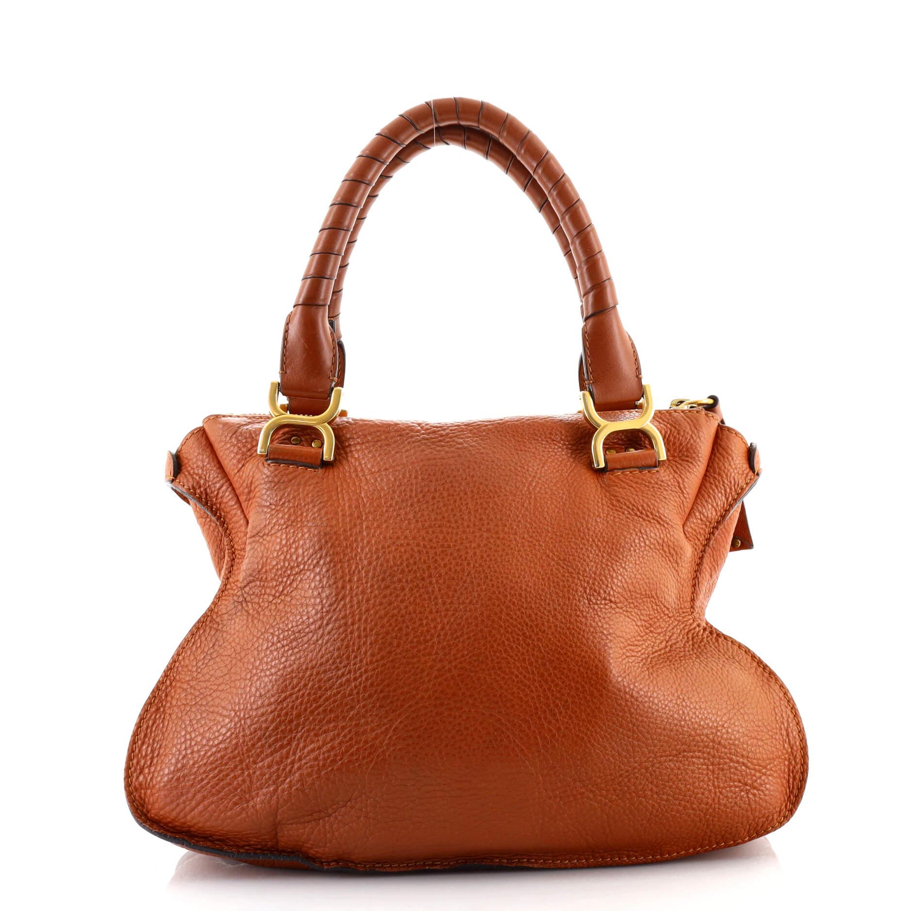 Brown Chloe Marcie Shoulder Bag Leather Medium