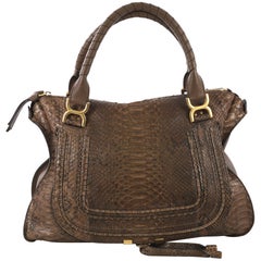 Chloe Marcie Shoulder Bag Python Large