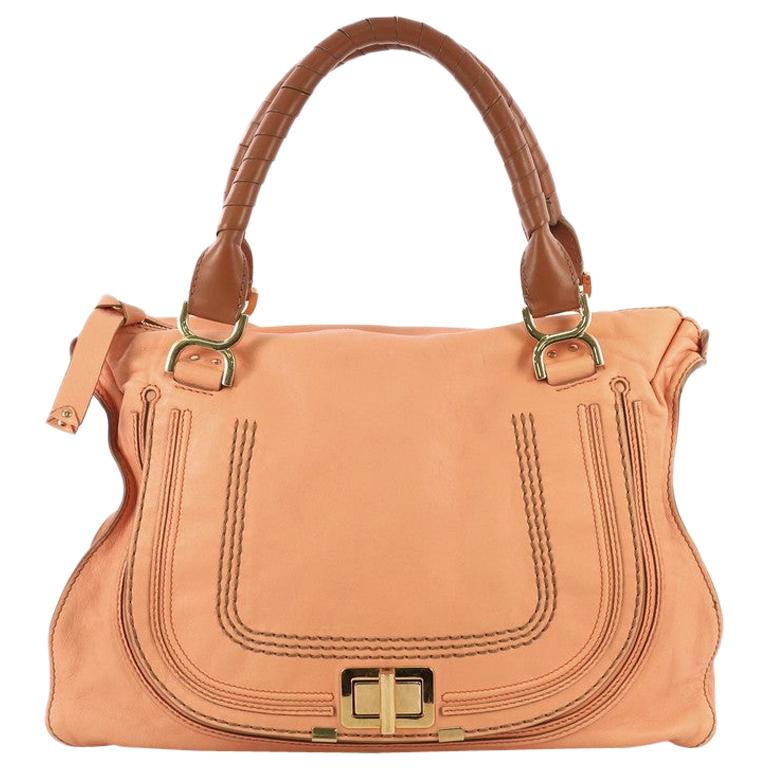 Chloe Marcie Turnlock Satchel Leather Large