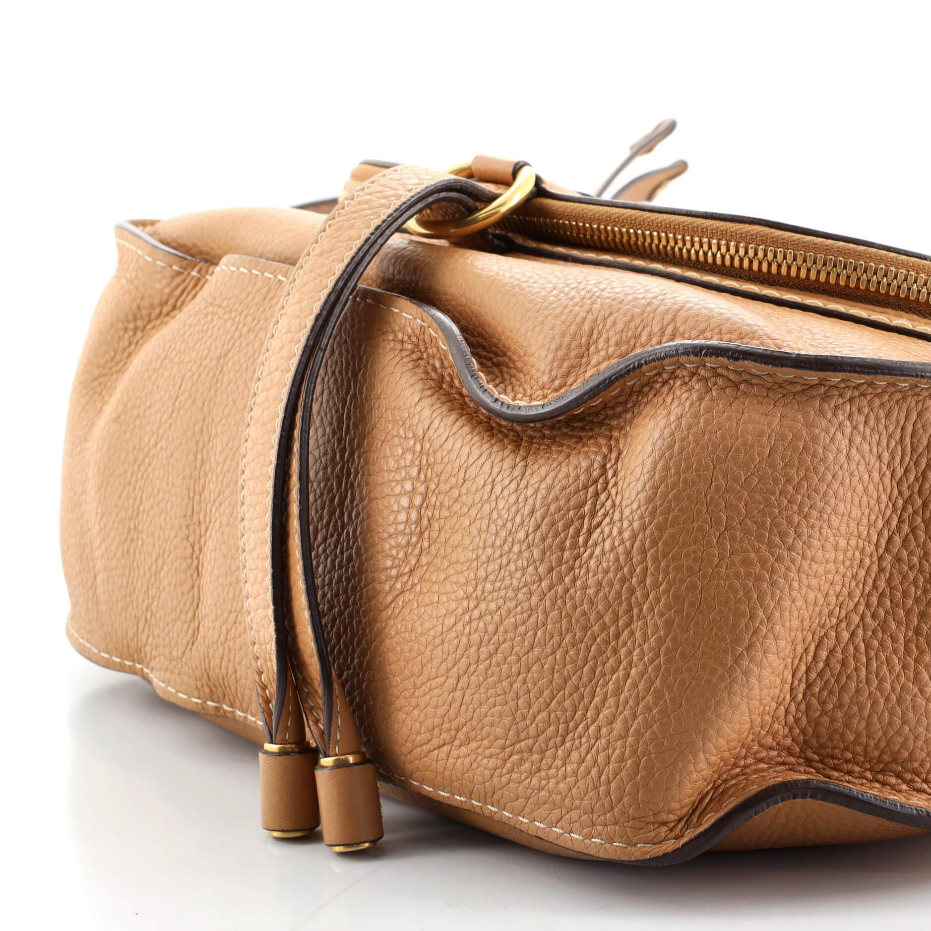 Brown Chloe Marcie Zip Crossbody Bag Leather Medium