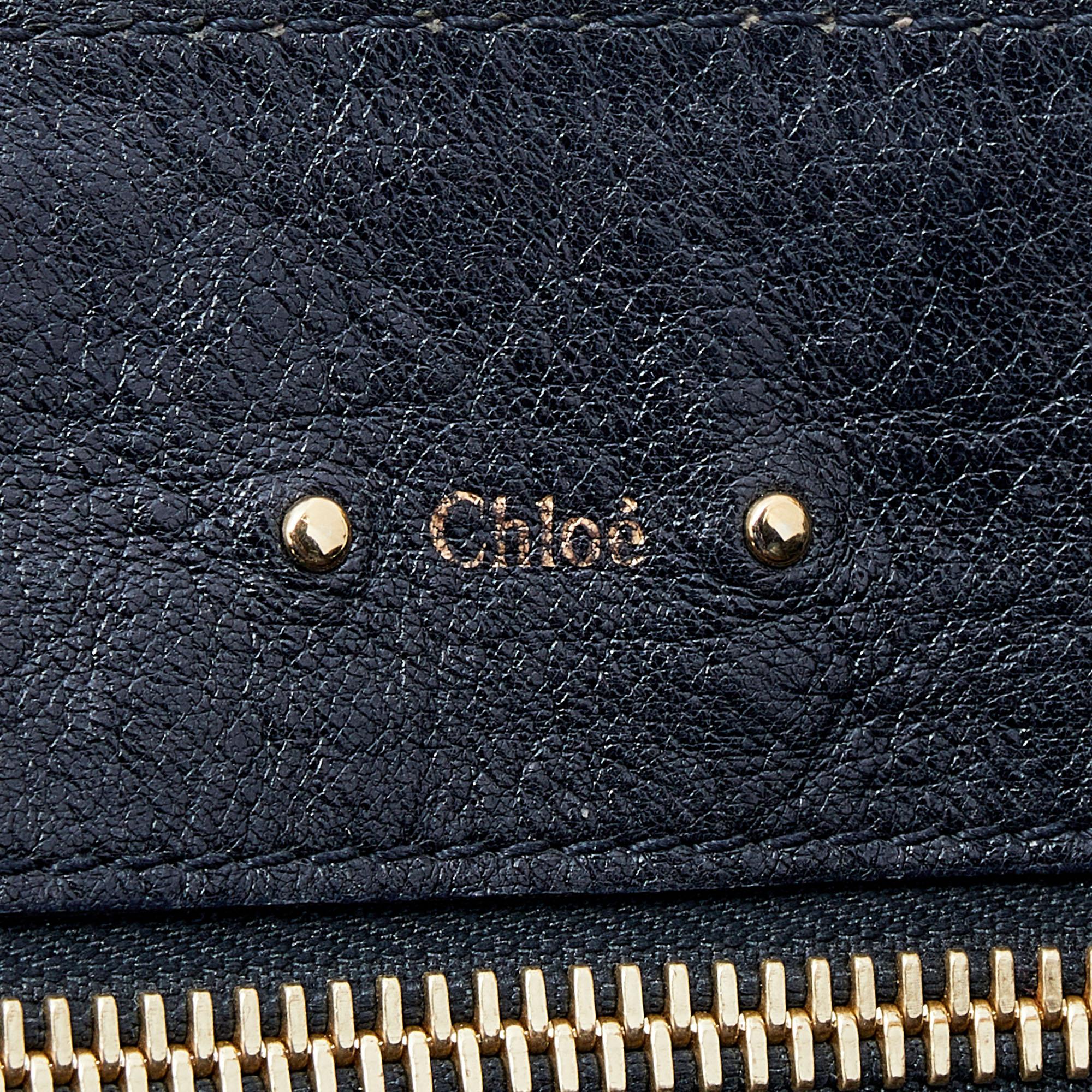 Chloé Maroon Patent Leather Metal Flap Pocket Satchel 4