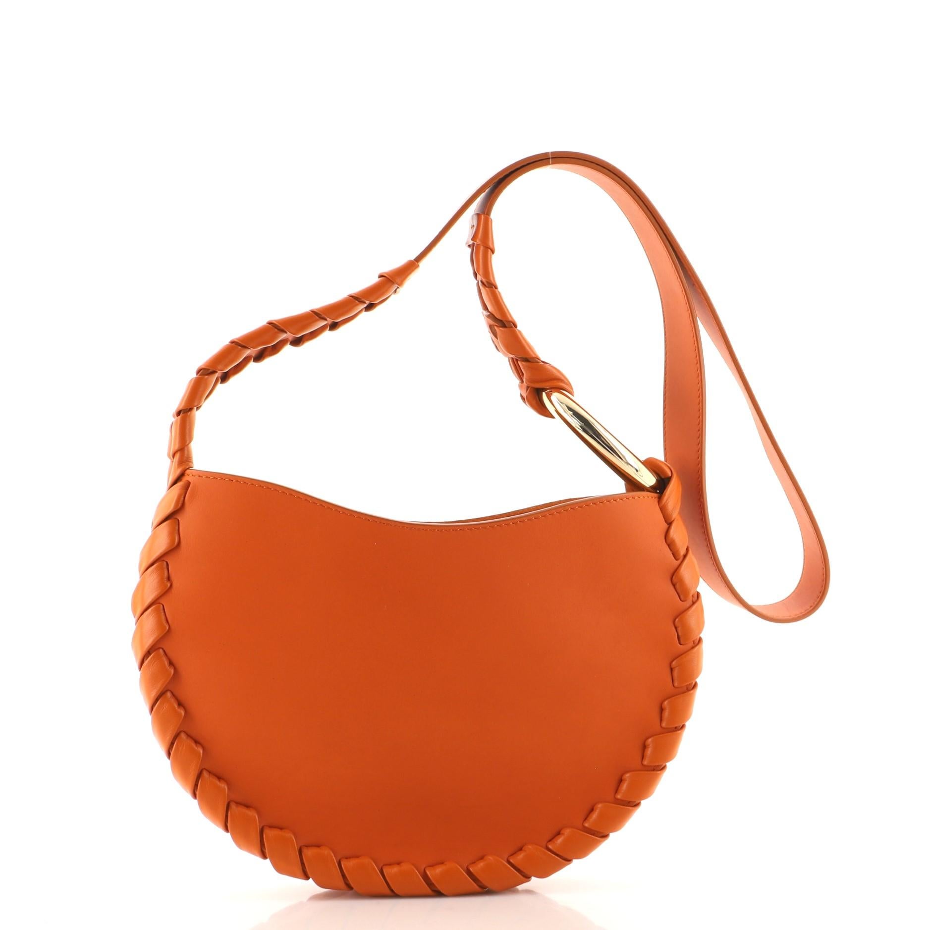 Orange Chloe Mate Hobo Leather Small For Sale
