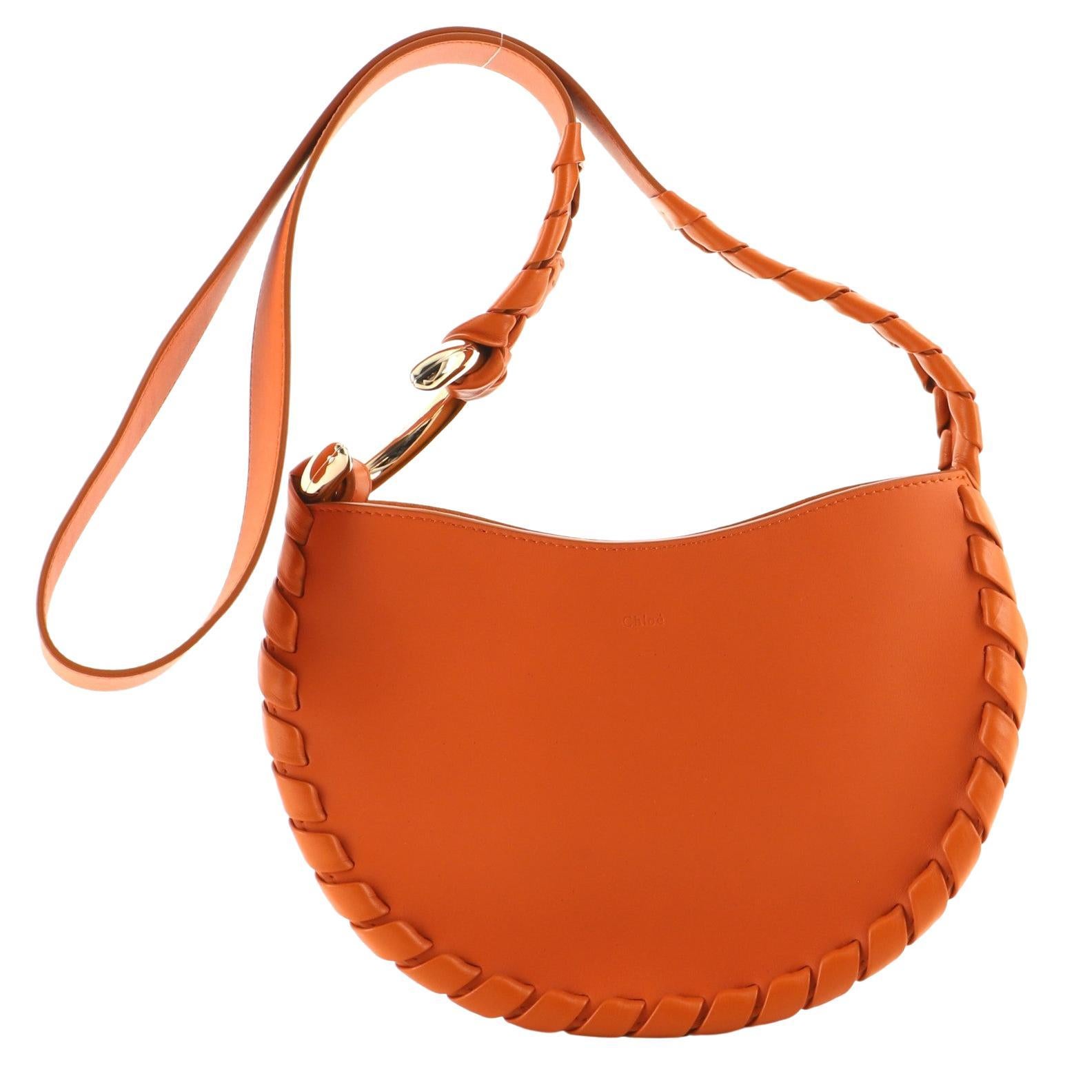 Clare V. Brown and Red Leather Hobo Bag For Sale at 1stDibs