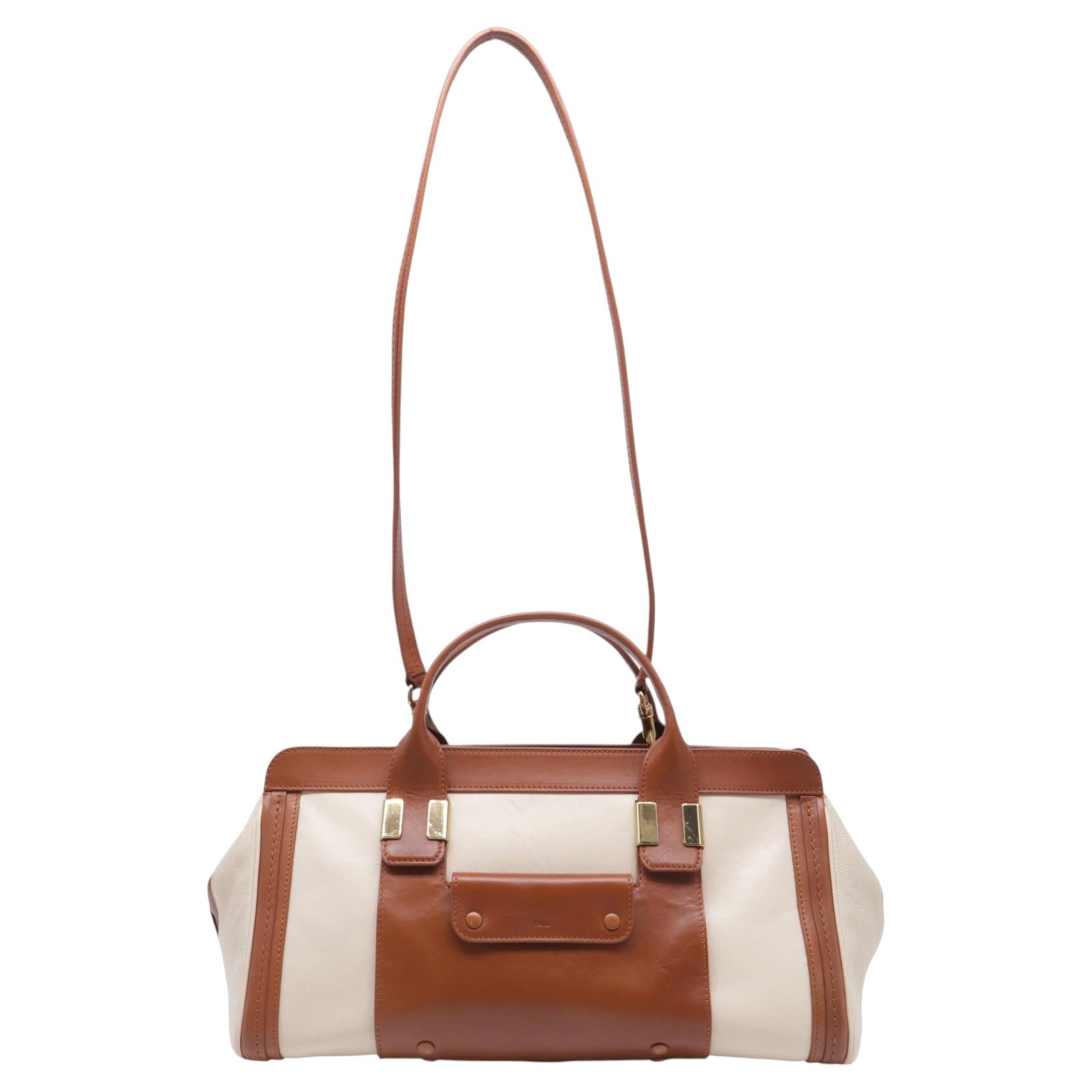 Sac fourre-tout Alice « Colorblock » de taille moyenne de Chloé, en cuir multicolore en vente