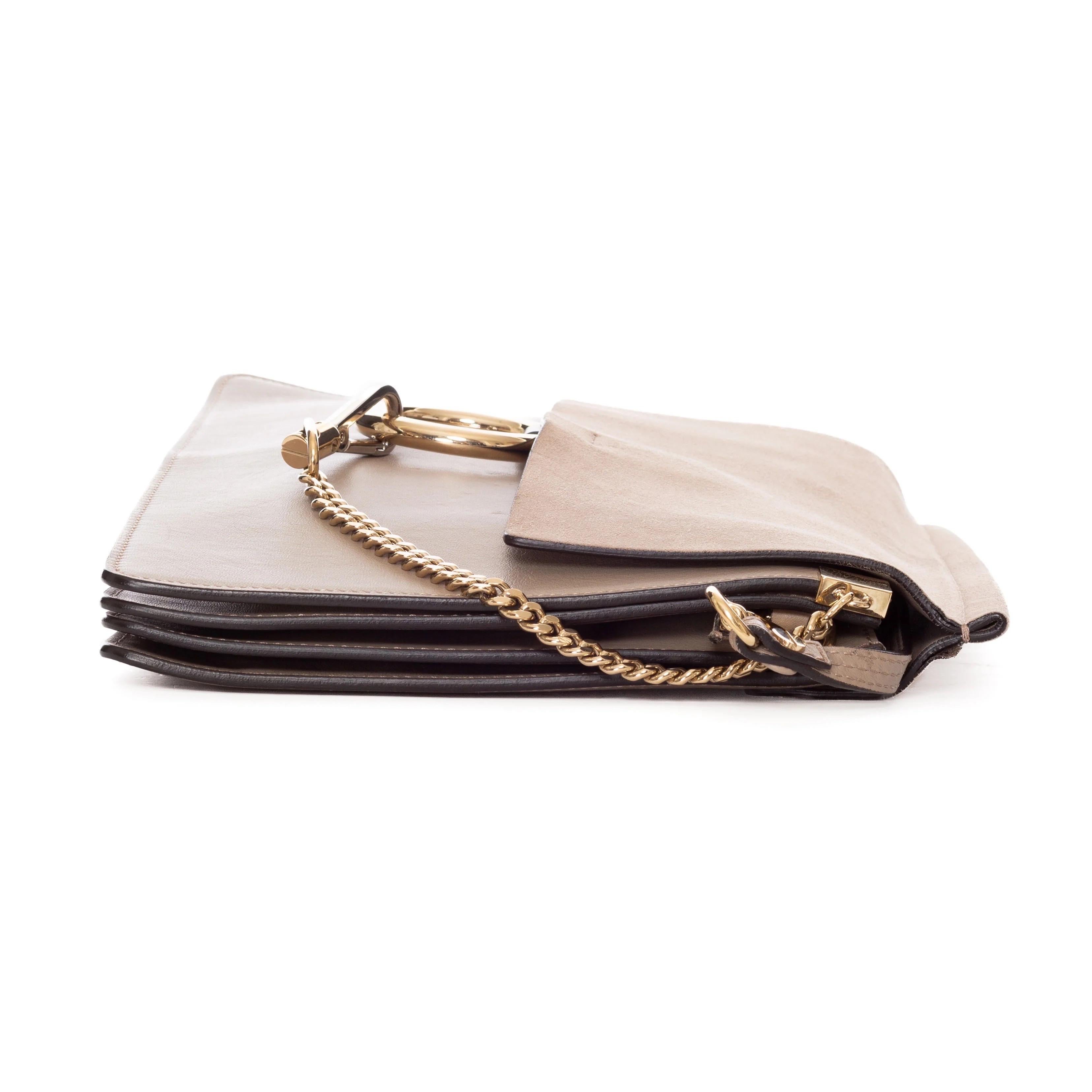 Women's or Men's Chloé Medium Faye Motty Grey Suede and Leather Shoulder Bag (2016)