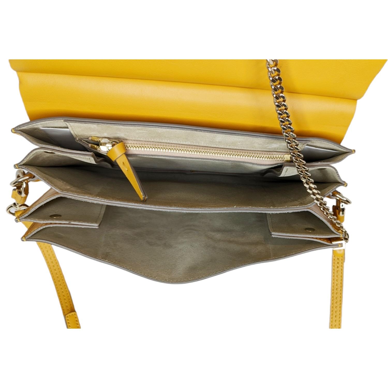 Brown Chloé Medium Leather Suede Faye Shoulder Bag For Sale
