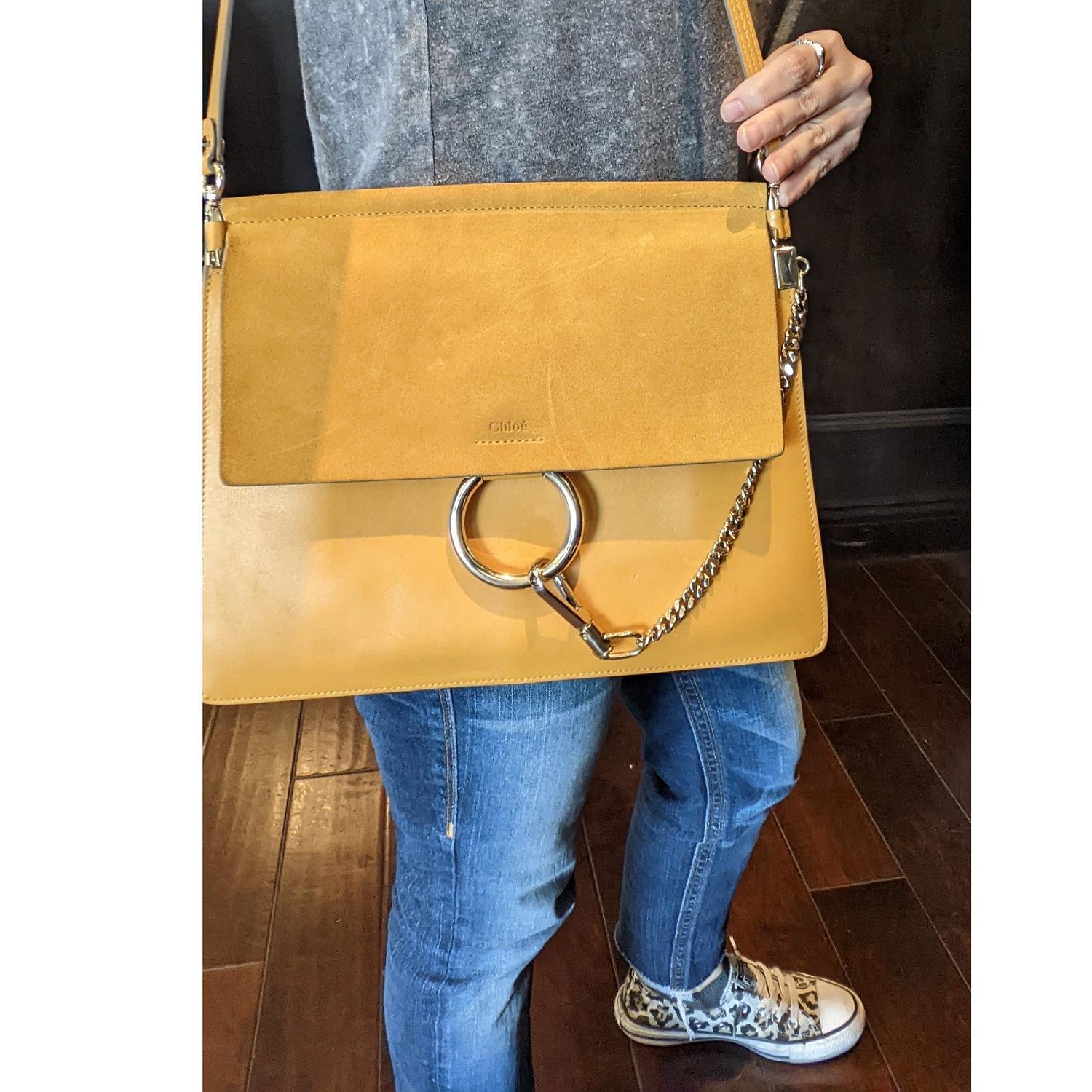 Women's Chloé Medium Leather Suede Faye Shoulder Bag For Sale