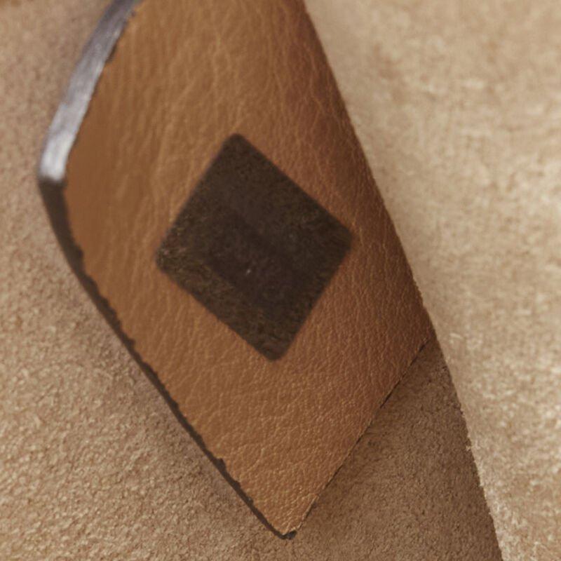 CHLOE Medium Nile gold bangle bracelet handle taupe leather saddle bag 5