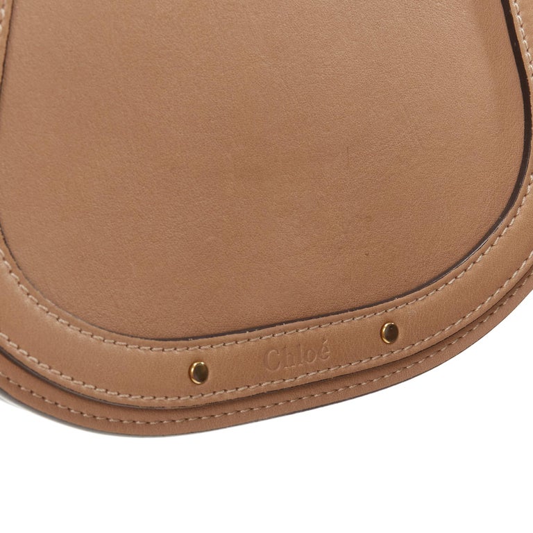 Authentic Chloe Beige Solid Leather Bag on sale at JHROP. Luxury