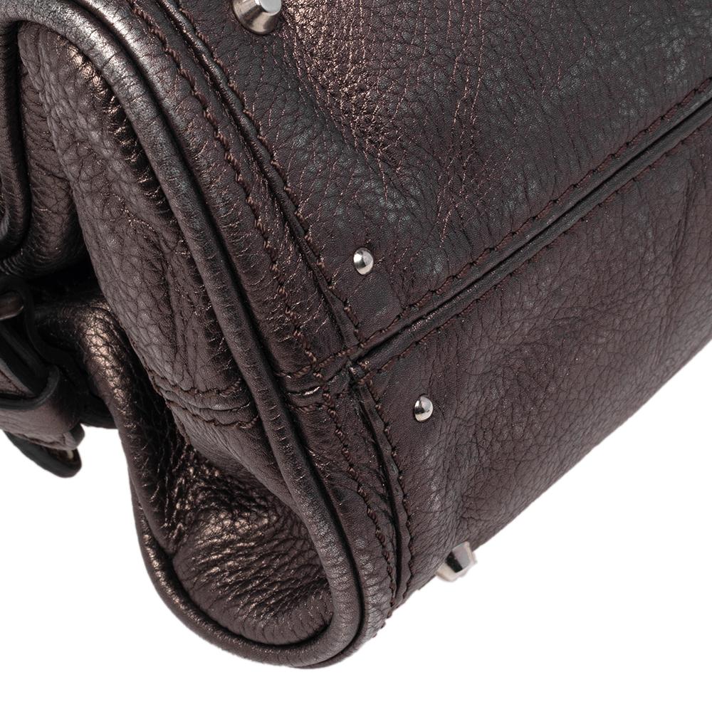 Women's Chloe Metallic Brown Leather Mini Paddington Bag