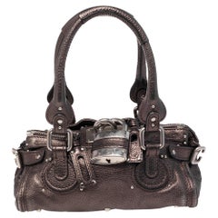 Chloe Metallic Brown Leather Mini Paddington Bag