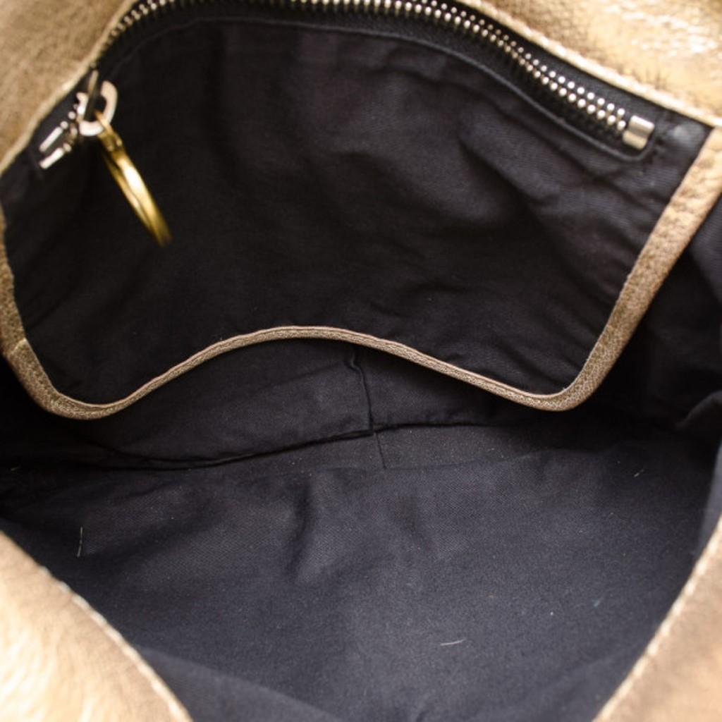 Borsa a tracolla grande Chloe in oro metallizzato 1