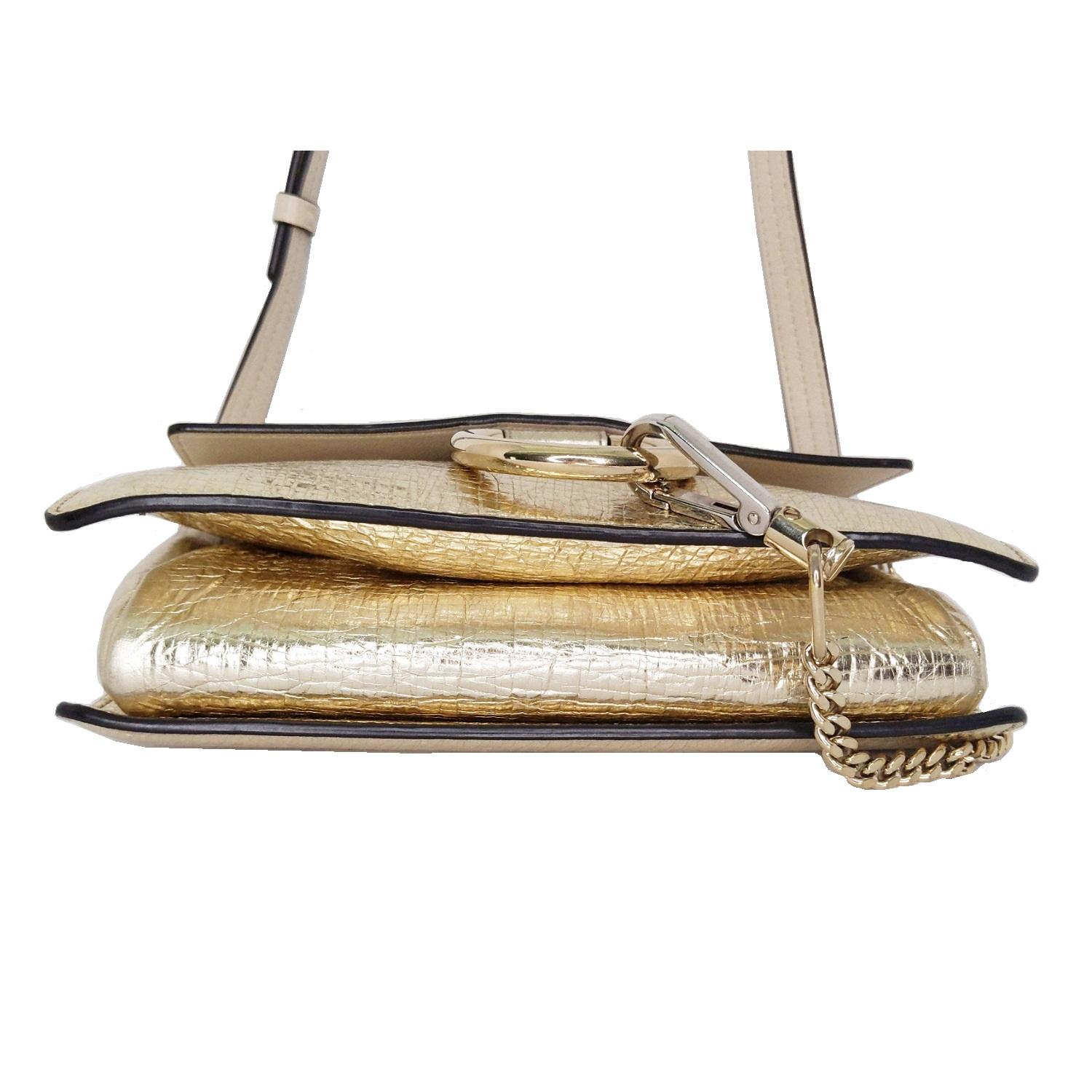 Chloé Metallic Gold Small Faye Cross-body Umhängetasche Damen