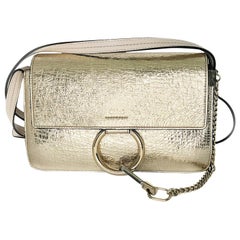 Chloé Metallic Gold Small Faye Cross-body Umhängetasche