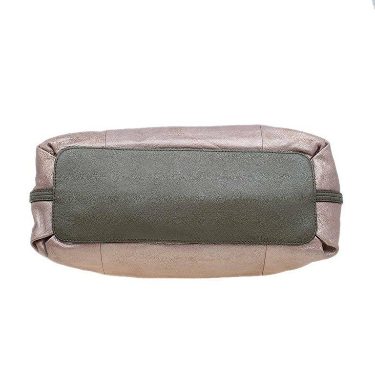Chloe Metallic Leather Elsie Large Bowling Bag For Sale at 1stDibs